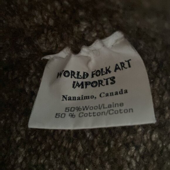 Poncho - Undyed Wool/Cotton - Picture 4 of 7